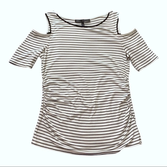 White House Black Market Striped Cold Shoulder Sm - Picture 1 of 5